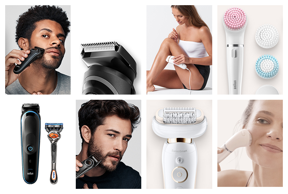 Braun products for men and women grooming